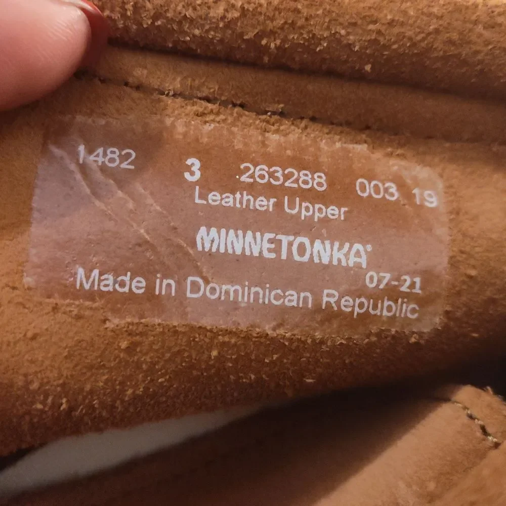 Minnetonka brown suede